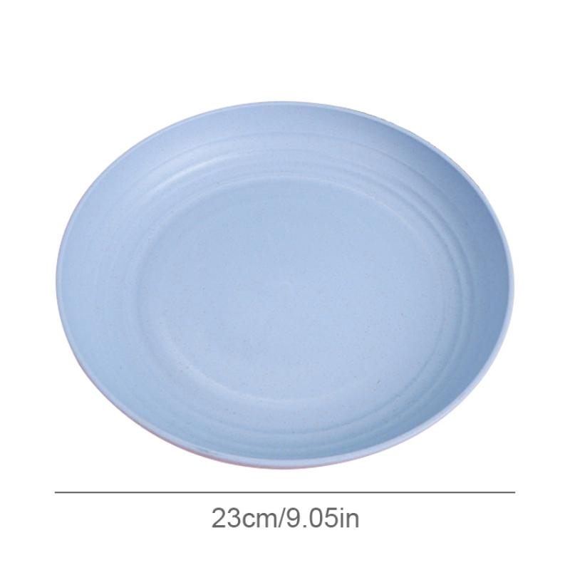 Wheat Straw Kitchen Dessert Plate Snack Bowl Salad Saucer Kitchen Seasoning Dish Home Cake Trash Fruit Dishes Party Supplies