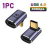 USB 4.0 Adapters U-Shape Straight Angle Adapter Type C Female To Type C Male 40Gbps Fast Data Adapter Converter Charging Adapter