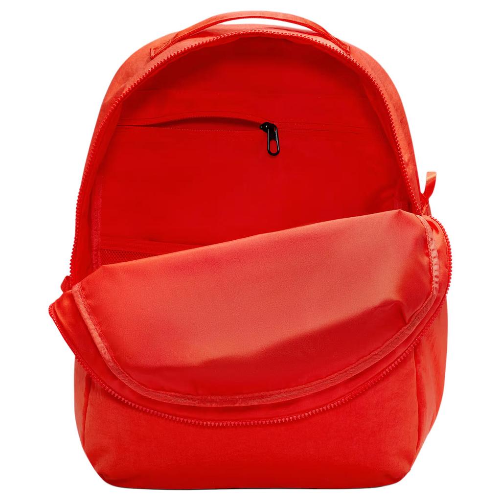 Nike Aura 22L Solid Color Versatile Double Zipper Fabric Backpack Unisex Backpack Passionate-Red HF7007-633