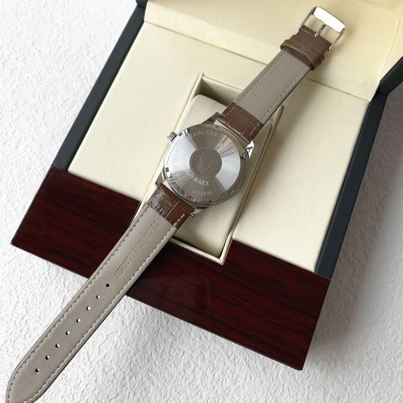 Ceas cu cuarț de afaceri pentru bărbați PABLO RAEZ: Automat, Rezistent la apă, cu Secundar continuu și Calendar.