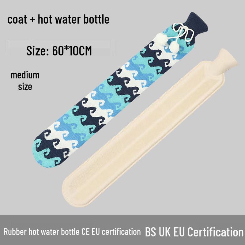 Explosion-Proof Hot Water Bottle: Rubber Design for Stomach and Feet, Long-Lasting Warmth