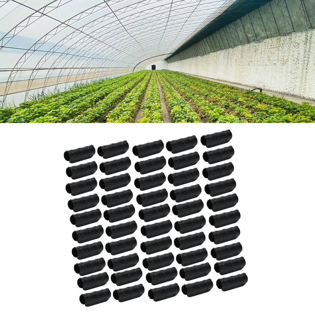 50PCS 10cm Greenhouse Film Clamp Heat Resistant Tube Clip Gardening Frame Pipe Clip for GardenBlack