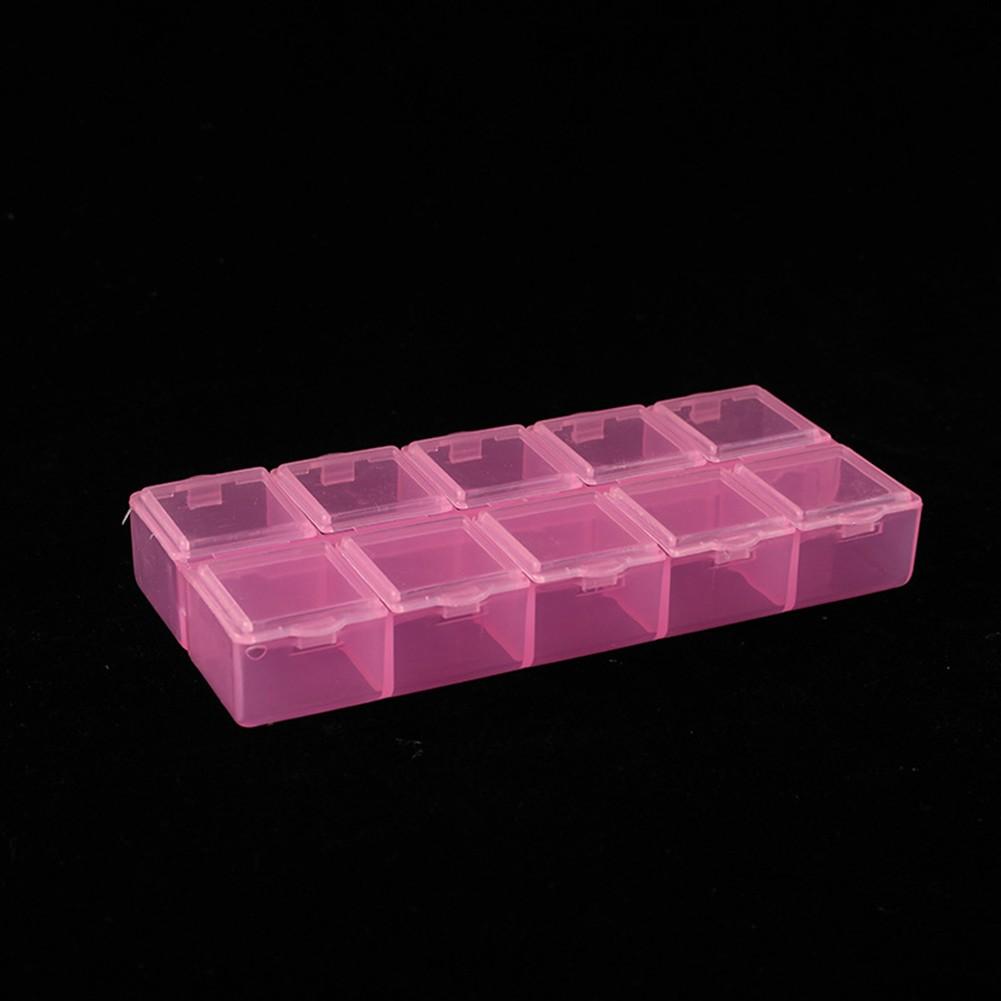 10 Grids Plastic Box Screw Container Storage Organizer for Jewelry Beads