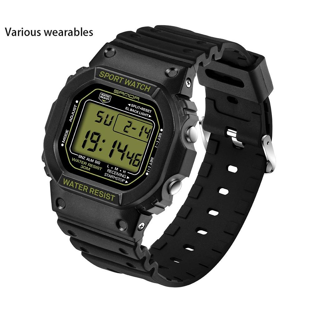 Quadratische multifunktionale elektronische Uhr Sportuhr wasserdichte im Dunkeln leuchtende Studentenmodeuhr
