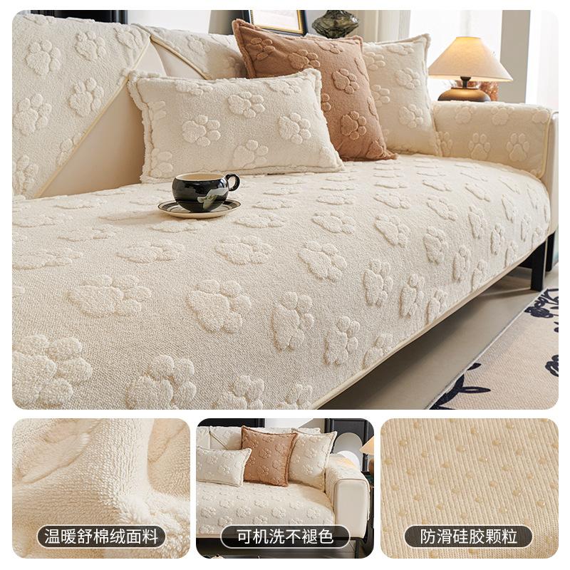 

Autumn And Winter Sofa Cushion Light Luxury Thickened Warm Seat Cushion Non-Slip Advanced Sofa Seat Cushion Cover Cloth 70*70cm