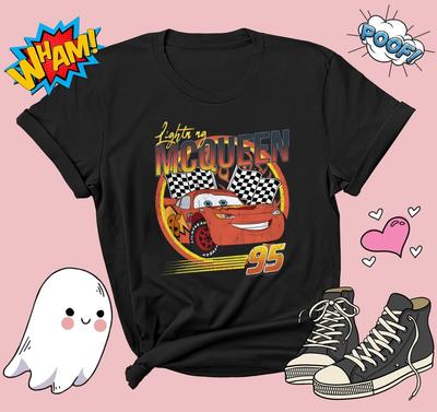 Retro Lightning McQueen T-shirt T Shirt Men Women Unisex Tshirt G723