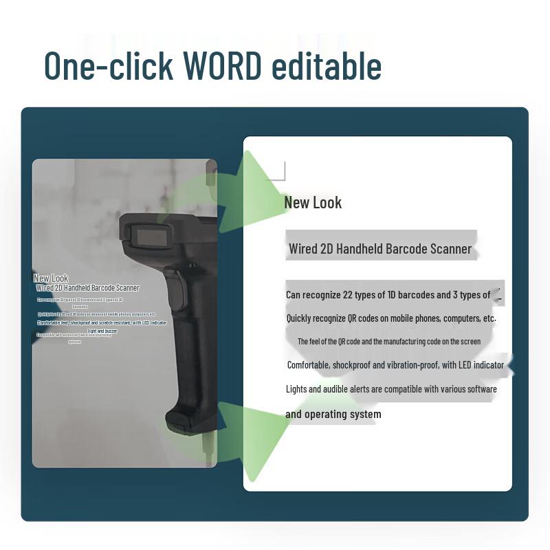 Deli 14MP High-Speed Document Camera Scanner CN Plug (adapter Included)