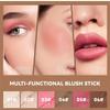 Natürlicher Multifunktions-Rougestift für das Gesicht, cremige Textur, langanhaltend, leicht zu verblenden, 5 Farbtöne erhältlich, tragbares Make-up für Wangen und Lippen