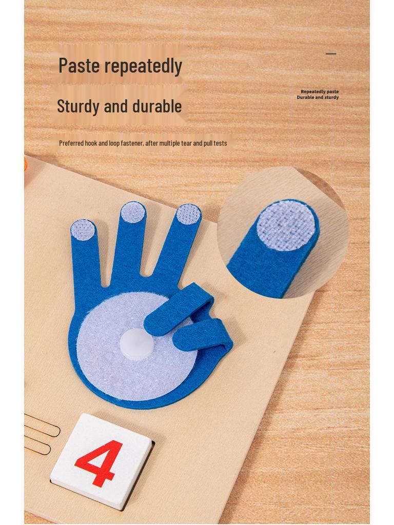 Montessori Finger Counting Puzzle Teaching Aid for Toddlers