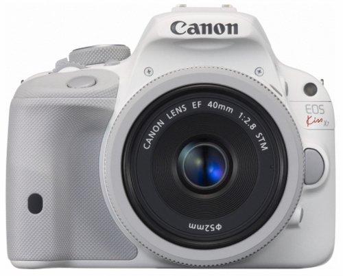 Canon Appareil photo reflex numérique EOS Kiss X7 Kit double objectif STM IS STM inclus (blanc) EF-40 mm F2.8 (blanc) EF-S18-55mm F3.5-5.6 KISSX7WH-WLK