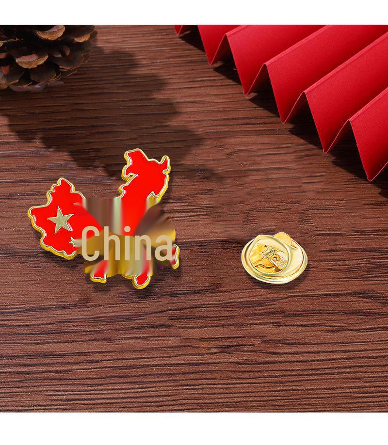 Patriotyczna metalowa broszka przypinka Chiński Sen na Dzień Narodowy - dodatek do plecaka studenckiego