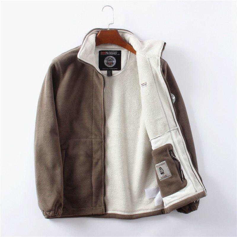 

Norway Double-Sided Fleece Jacket: Windproof, Thickened, Velvet-Lined, Winter Warmth Small сірий колір