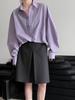 Lu Xi Women's Korean-Style Loose Silhouette Casual Shirt for Early Spring - Versatile 3758