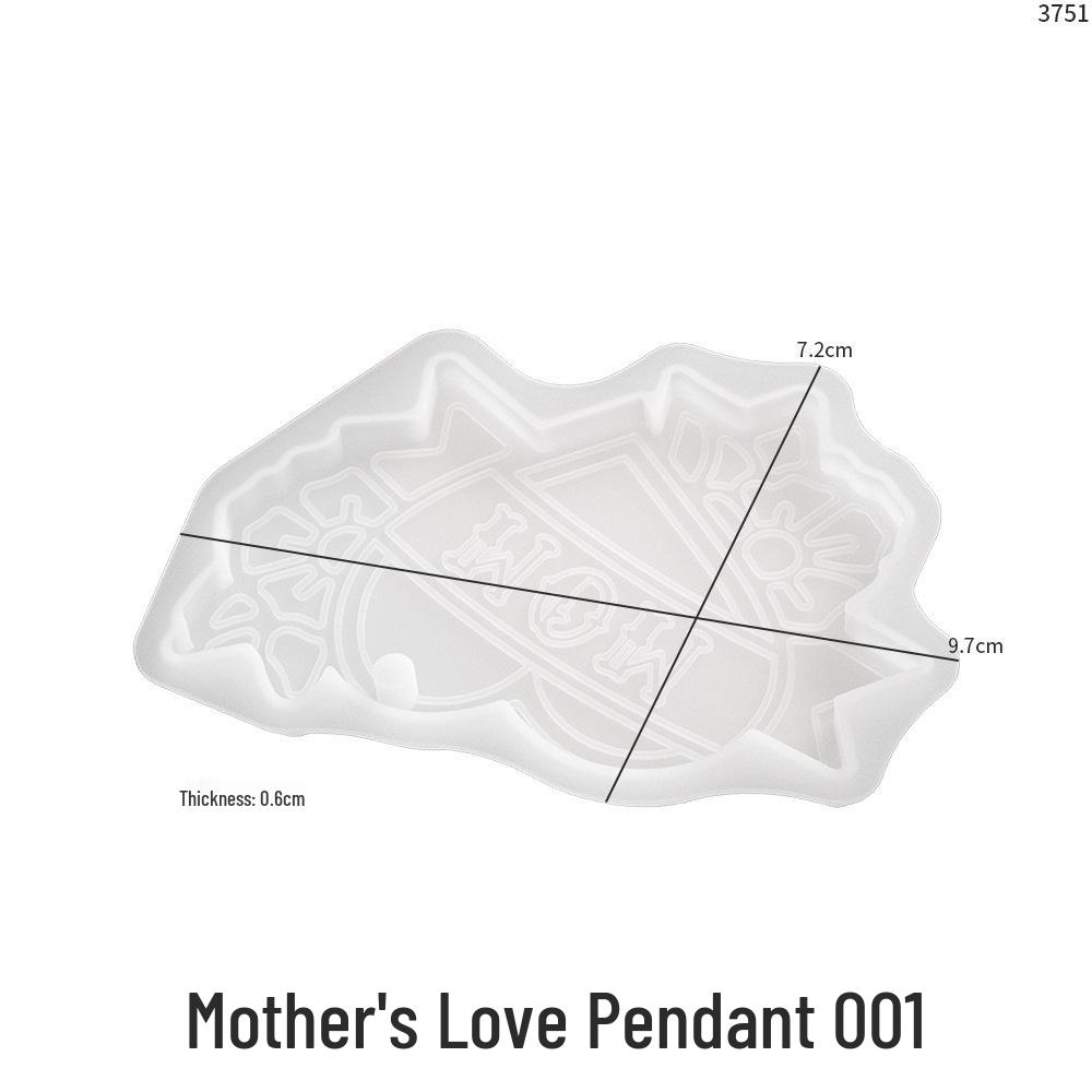 Parent-Child Gift Hanging Tag Silicone Mold for Mom & Dad – Plaster Aroma Diffuser & Epoxy Resin DIY