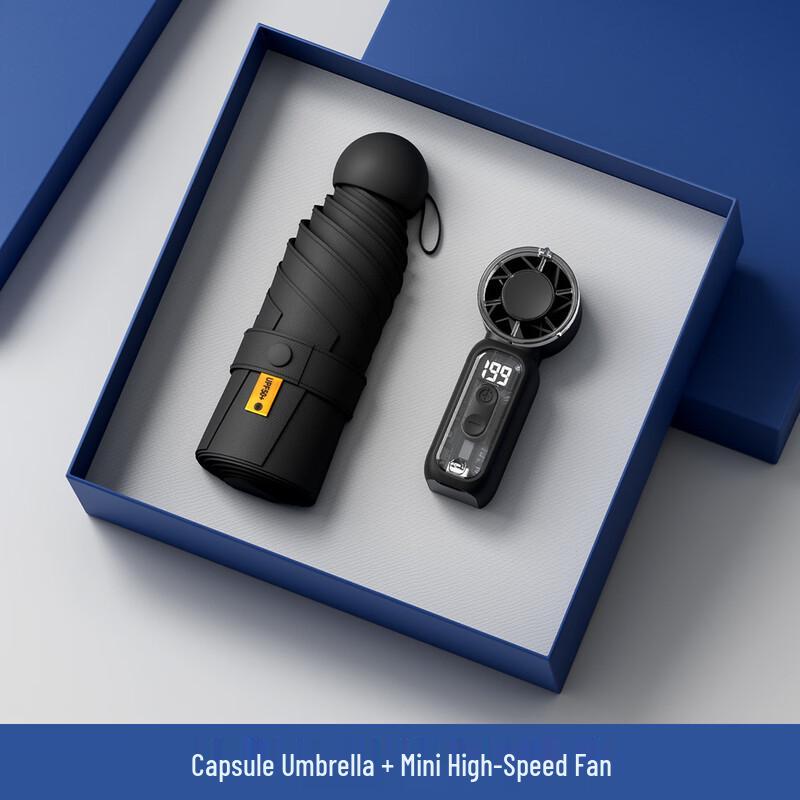 AQ Summer Mini Fan Gift Set Umbrella + Mini Fan