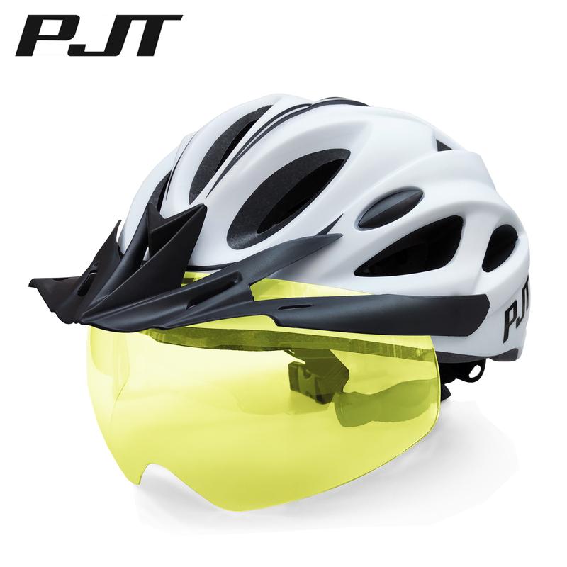 Matt Color 4 In 1 Bike Helmet With Sun Goggle & Sun Visor Rechargeable Adult Bicycle Helmet Sunglasses Road MTB Cycling Helmet