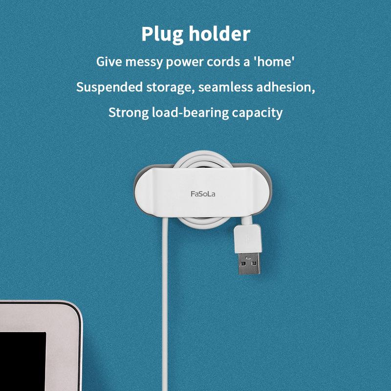 

4Pcs Self Adhesive Coffee Machine Kitchen Appliances Winder Fixed Cable Organizer Clip Wire Holder Cord Management Office Wiring 4pcs
