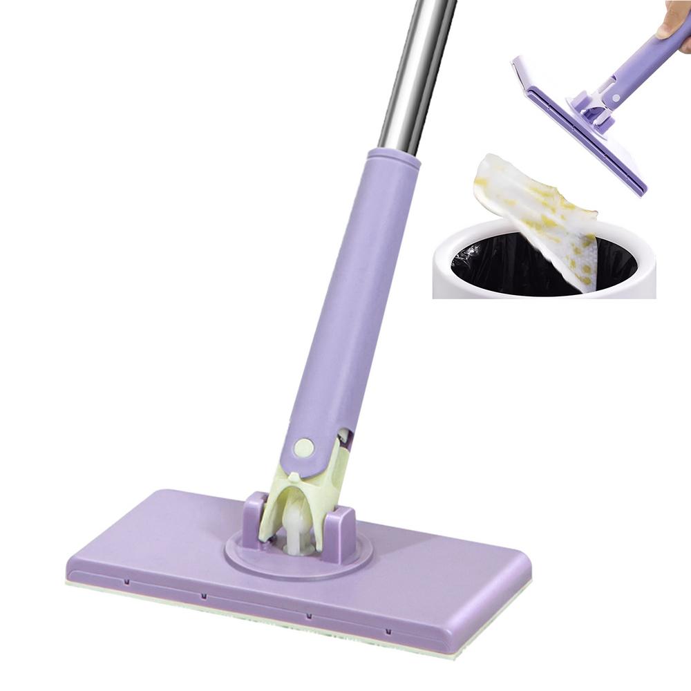 Automatic Cloth Changing Mini Mop 360 Rotation Lazy Mop Floor Cleaner Home Cleaning Mop With Push-Pull Cloth Changing Handle