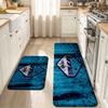 Lazio Print Flannel Kitchen Mat Christmas Soft Area Rug Non Slip Floor Carpet Home Decoration