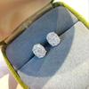 Oval Cluster Multi Stone Prong Set Stud Earrings Minimal Women Daily Fine Ear Jewelry