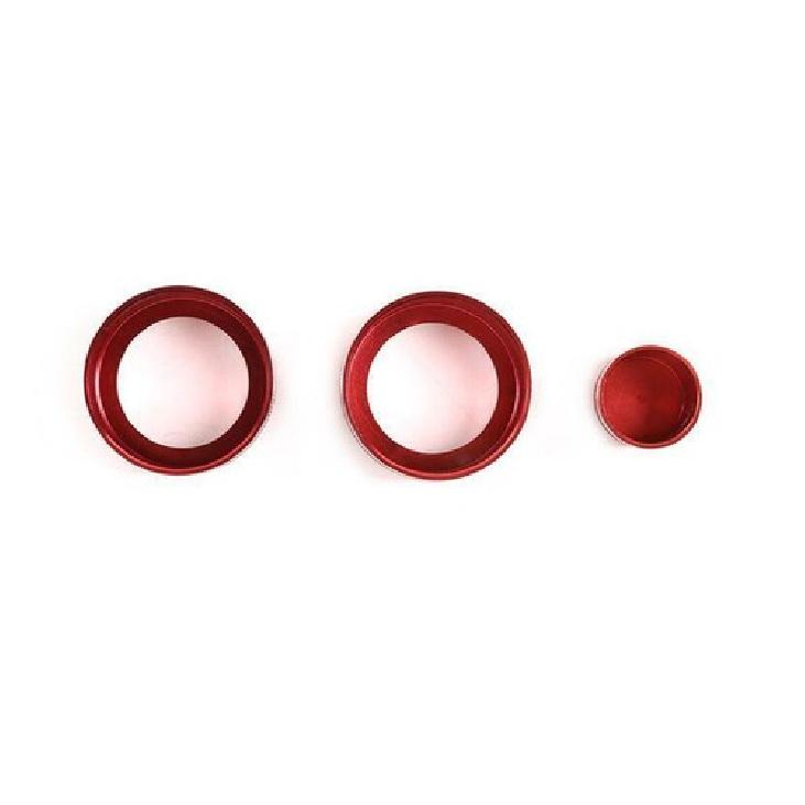 Fit For BMW 3-Series E90 2005-2012 Red Aluminum Console AC Knob Ring Cover Decor