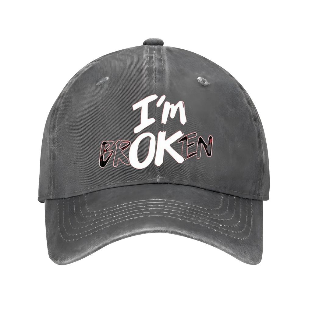 Im Broken Graphic Baseball Cap Unisex Polyester Casual Sun Protection Sports Adjustable Hat