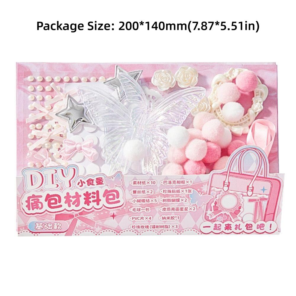 Chinese Style DIY Itabag Insert Material Multicolor Butterfly Pearl Rose DIY Decorative Material Pack Star Balls Bowknots