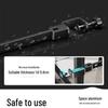 Aluminum Balcony Clothes Drying Rack with Snap-On Anti-Theft Clips for Window Frames - No Drilling Needed