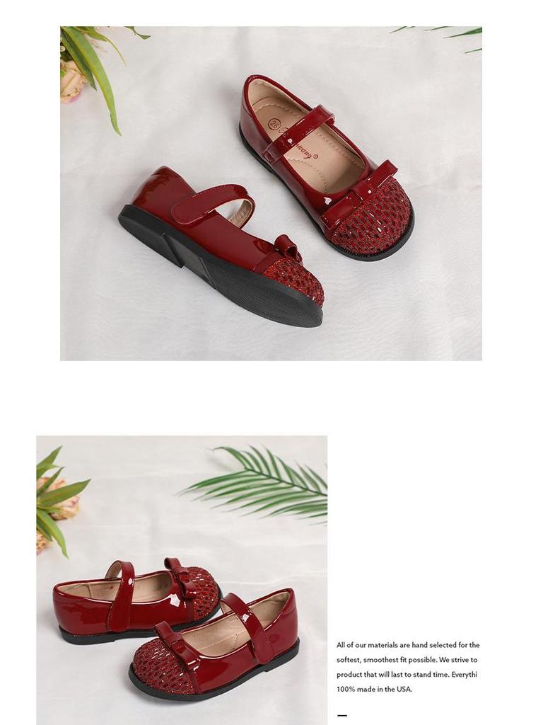 2026 Spring New Arrival: Girls' Crystal Princess Dress Shoes - Formal, Leather, Perfect for Performances