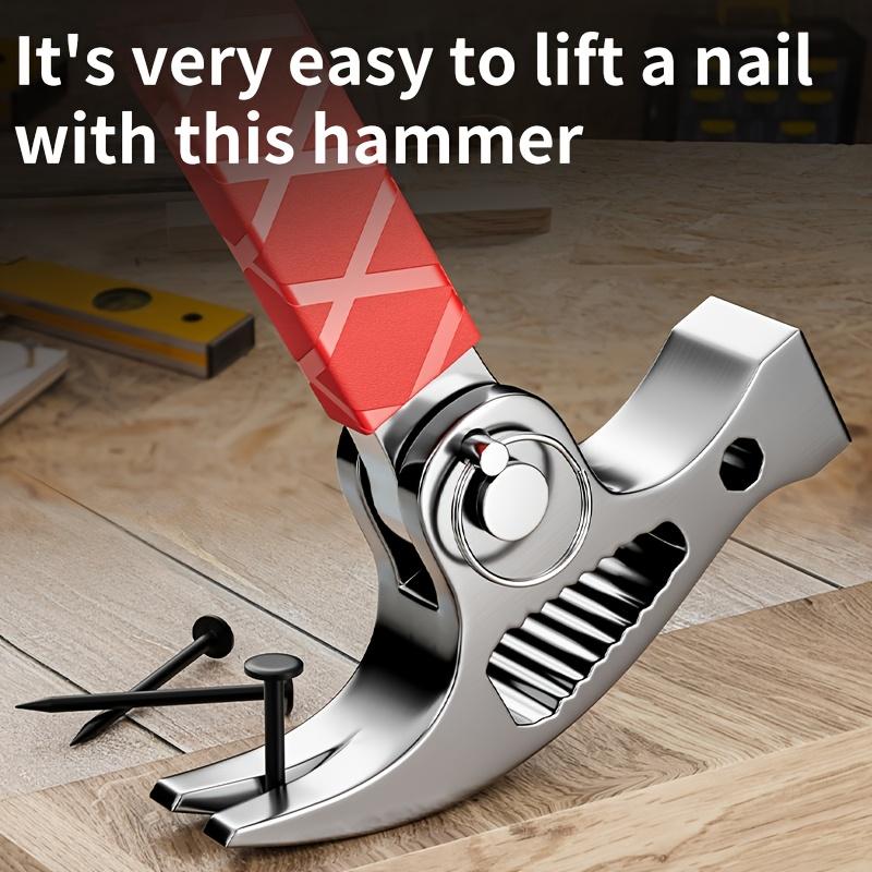 Multi Functional Sheep'S Horn Hammer with Wrench Function - Magnetic Woodworking Hammer, Polished High Carbon Steel, No Assembly Required