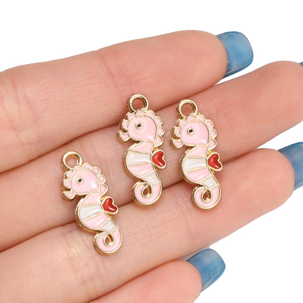 10Pcs Fashion Tortoise Shape Pendant Gold Colour Alloy Charm Jewelry Making Cartoon Sea Turtle Necklace Keychain DIY Accessories