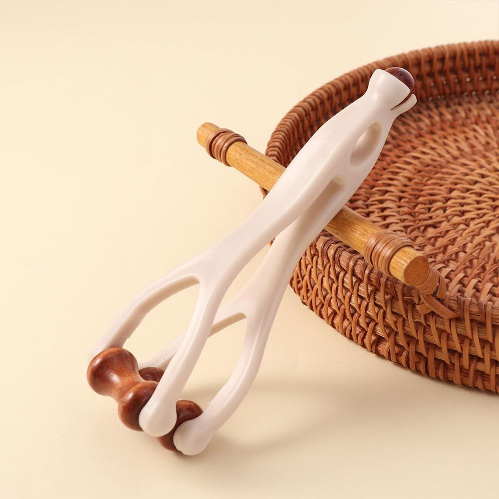 Dual-sided Roller Finger Massager Bone-Shaped Acupressure Tool Ergonomic Hand Massager New