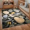 3D Illusion Pebble Stone Doormat Bathroom Non-Slip Washable Carpet Rug Perfect for Entryway Front Porch Patio Retro Minimalist