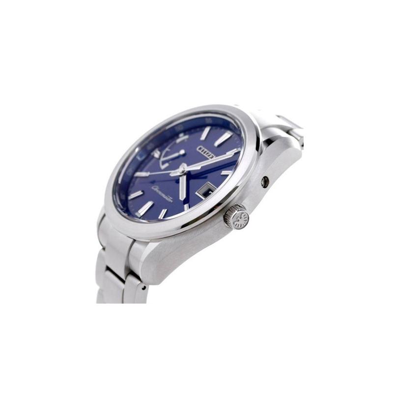 Citizen Men's Quartz Watch Waterproof Blue Dial Steel Strap Solar Quartz Steel Strap 39mm Men's Watch Blue Dial AQ1050-50L