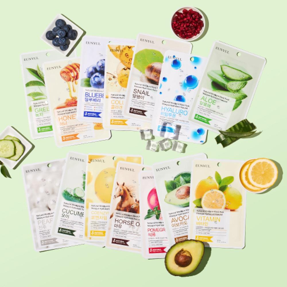 Eunyul Natural Mask Pack 50 Sheets Select 1 Of 14 Types 50 pomegranates