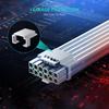 AsiaHorse PCIE GPU 16AWG PC Power Adapter Extension GPU 12VHPWR Power Sleeved Cable to GPU RTX Snow White 5.0 Cable, Extension, 16-Pin (12+4) 38-Pin