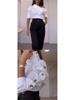 European & American Style Off-the-Shoulder High-Collar Metal Buckle Women's Top