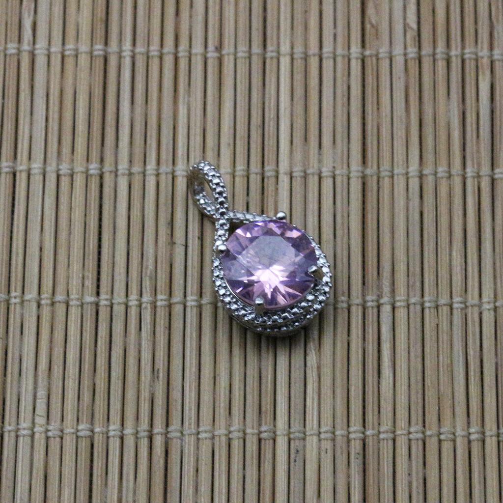 Mote Lys Lilla Sølvfarge Krystall Rhinestone Anheng Kvinner Elegant Anheng Tilbehør