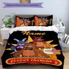 3pcs Freddy Bear1 Cover Set - Personalized Name, HD Printed Bedding with 1 Cover and 2 Pillowcases - Perfect for Home Decor, Easy Care