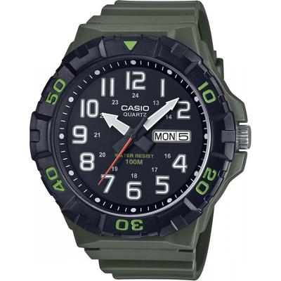 STANDARD BIG FACE Quartz Watch MRW-210H-3AV Men's Military Green Overseas Model