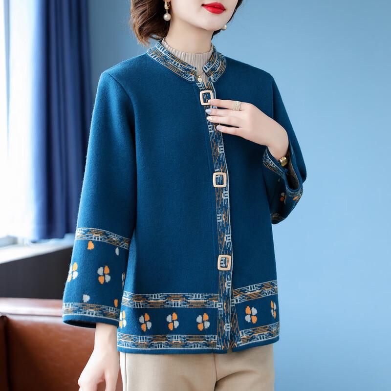 BAOLIANDUO Women's Ethnic Style Knitted Cardigan Jacket