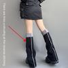 Girls Lolitas Leg Warmers Y2K Star Knitted Flared Leg Sleeves Goth Baggy Cuff Ankle Heap Socks JK Uniform Foot Cover