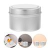 4Pcs Small Round Metal Jars DIY Empty Tin Containers for Aromatherapy Candles Crafting Home Decor Storage Votive Tea