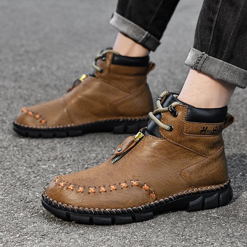 

Туристические ботинки Высокое качество Мужские ботинки Повседневная обувь Классические ботильоны Высокие Слипоны Офис Вентилируемые Универсальные Мотоциклетные Рабочие 38 хаки