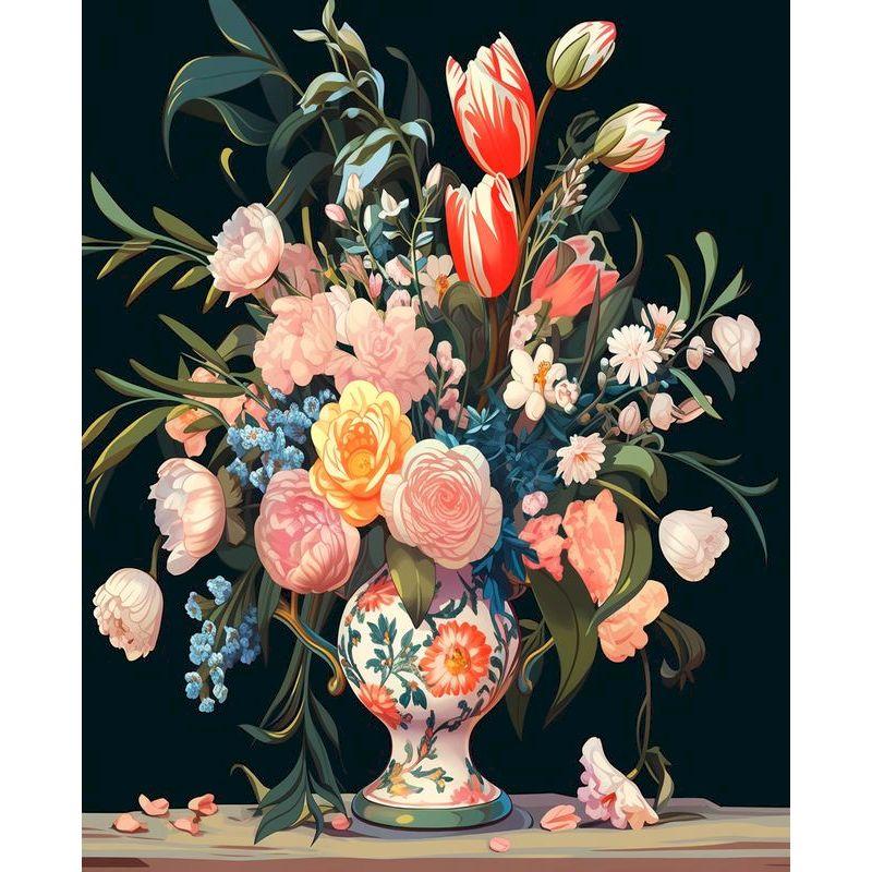 

GATYZTORY DIY Painting By Numbers Paint Kit Flowers Drawing By Numbers Adults Crafts Home Decors On Canvas Number Painting 30x20cm no frame