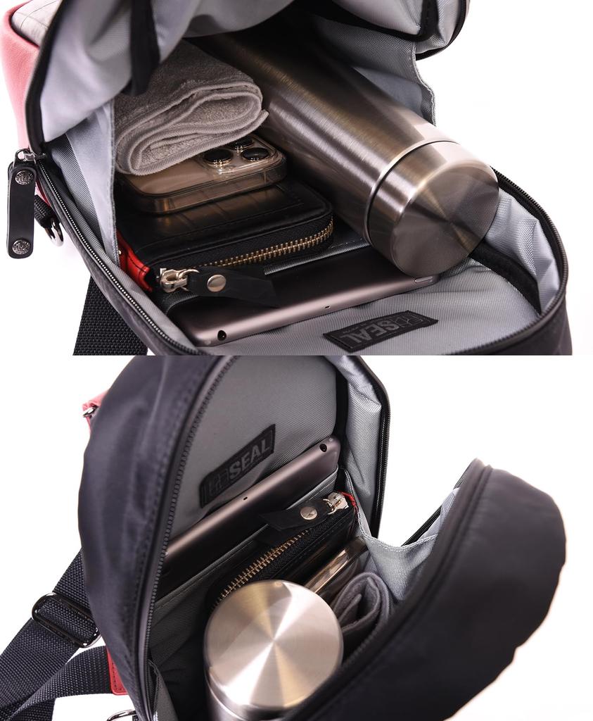 [Seal] MA-1 Model One-Shoulder Bag for Men, Crossbody Bag, Motorcycle Bag, FS-008BK