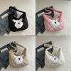Chic And Spacious Cotton Tote Bag For Women In Black Pink Khaki And White