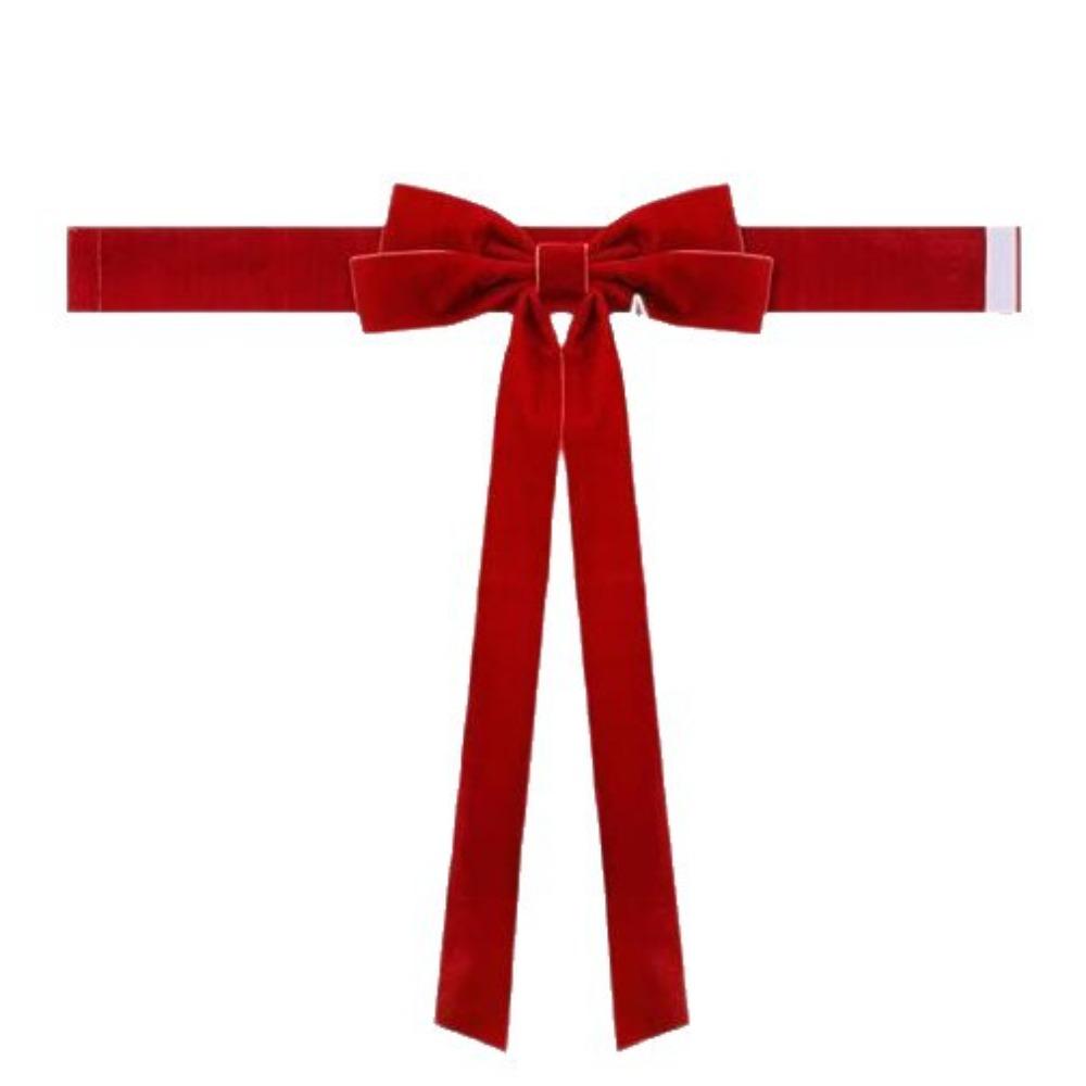 Bowknot Christmas Tree Curtain Tieback Adjustable Curtain Strap Red Bow Curtain Rope Office