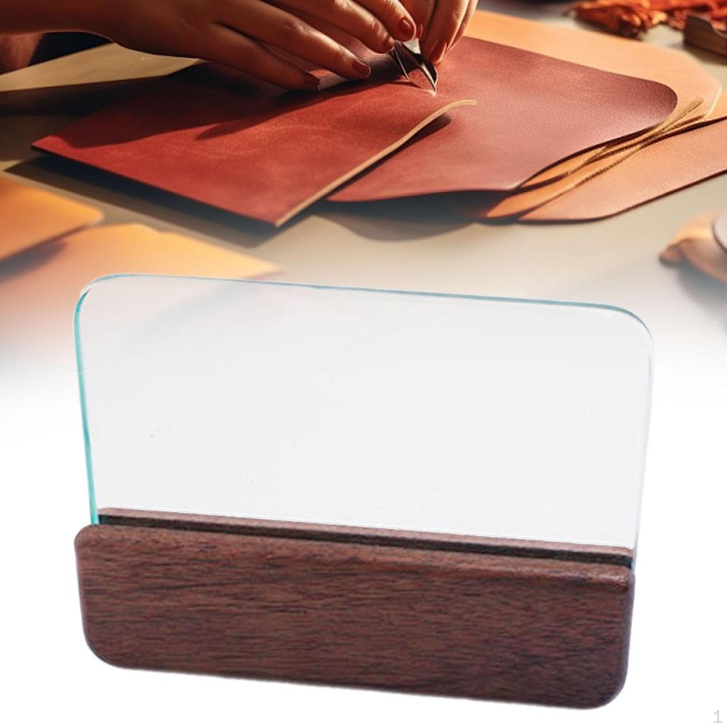 Glass Slicker for Burnishing,Leathercraft Accessories,Sturdy Leather Projects Crafts Block