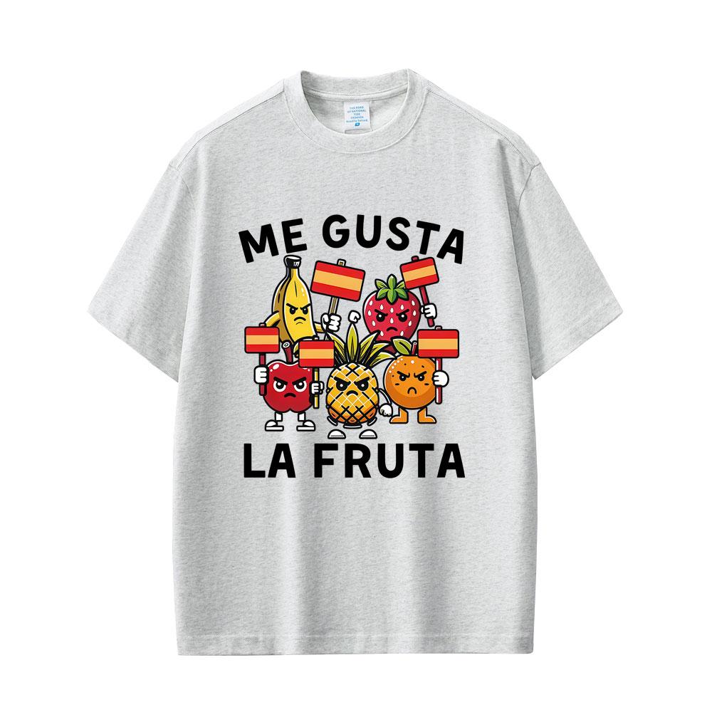 Me Gusta La Fruta Funny Tshirt I Like Fruits Spanish Humor Meme T Shirts Unisex Women Casual Cotton Tshirts Unisex Oversized Tops